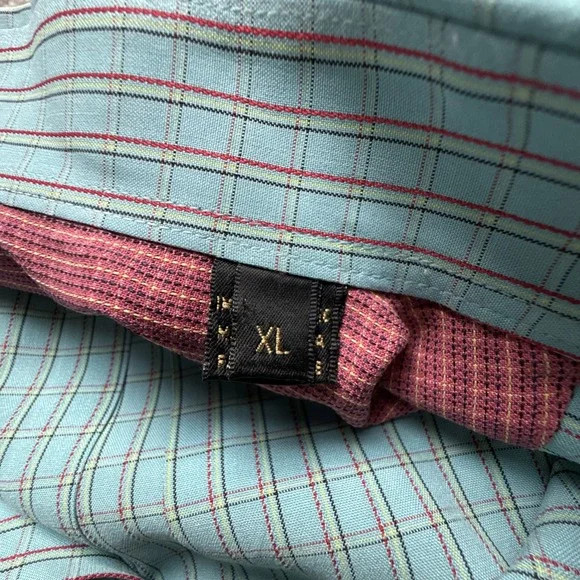 Bugatchi UOMO Button Up Men's SZ XL Short Sleeve Rayon Blend Pocket - Picture 3 of 10